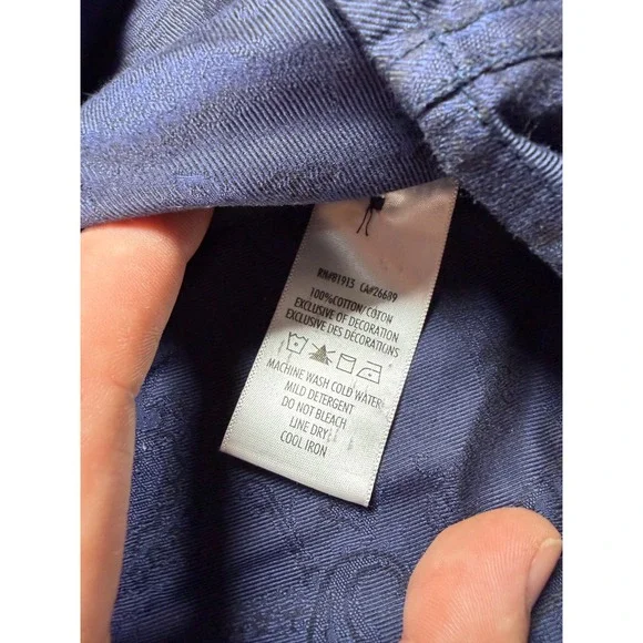 Robert Graham Shirt Mens 2XL Blue Paisley Print‎ Logo Cotton Flip Cuff Button Up - Picture 5 of 6